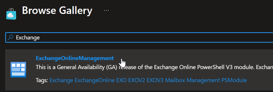 Exchange Module