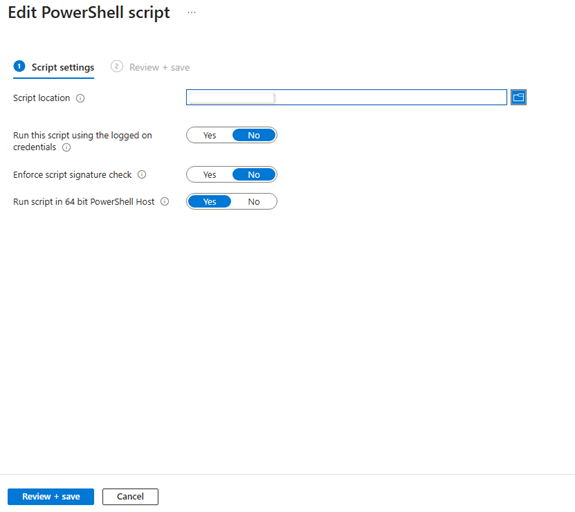 Intune Platform Script