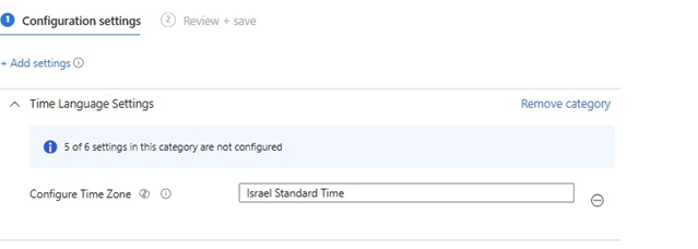Intune Time Zone settings